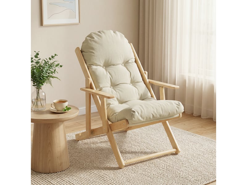  Fauteuil relax | chaise de salon pliable et inclinable en bois confortable  - Conforama A