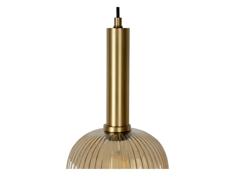 Suspension diam. 20 cm 1xe27 40 w cylindrique ambre - lucide - maloto  - Conforama D