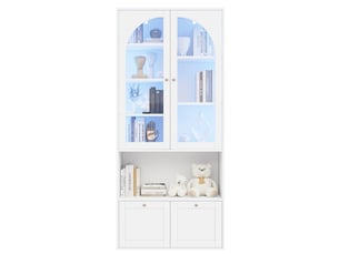 Vitrine coloris blanc Qualité haut de gamme - 80 cmx180 cm