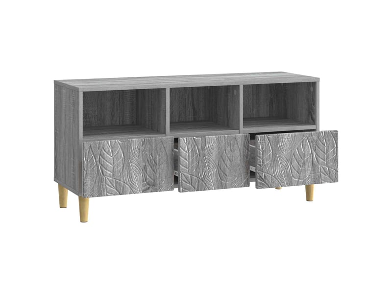  Meuble tv - banc tv - meuble de rangement 102 x 34,5 x 50 cm sonoma gris bois d'ingénierie  - Conforama D
