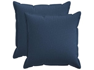 Lot de 2 coussins avec oreiller, coussins décoratifs houten bleu lin synthétique cf51141