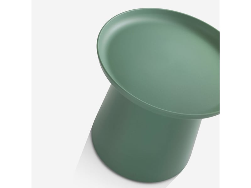  Table basse ronde en polypropylène pour salon talik - vert foncé  - Conforama C