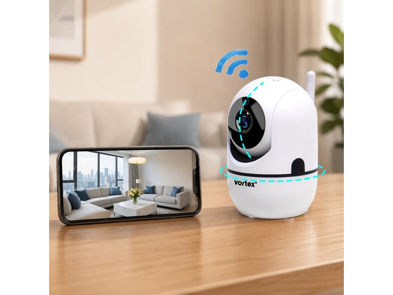  Vortex - home eyes mini - blanc - caméra wifi intérieure - connectée tuya - full hd - vision nocturne Home Eyes Mini - Conforama B