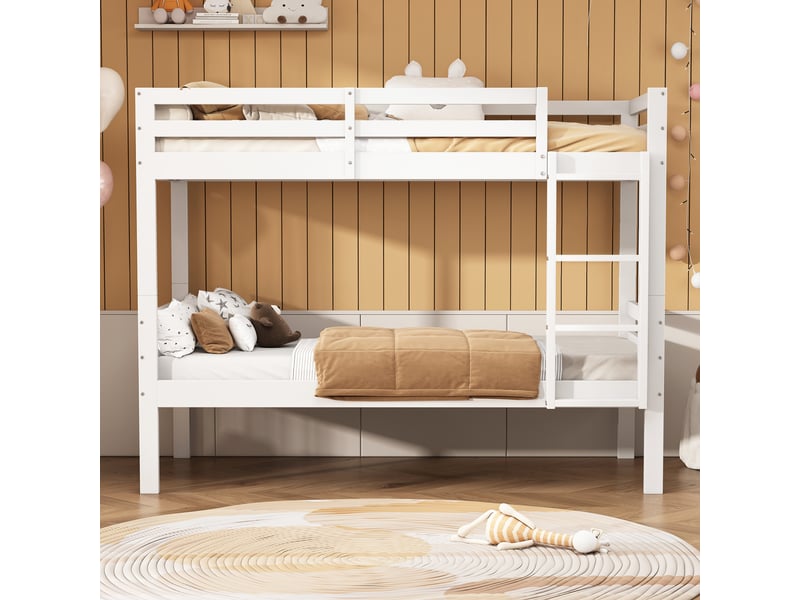 Lit superposé en bois blanc 90x200 cm - Conforama E