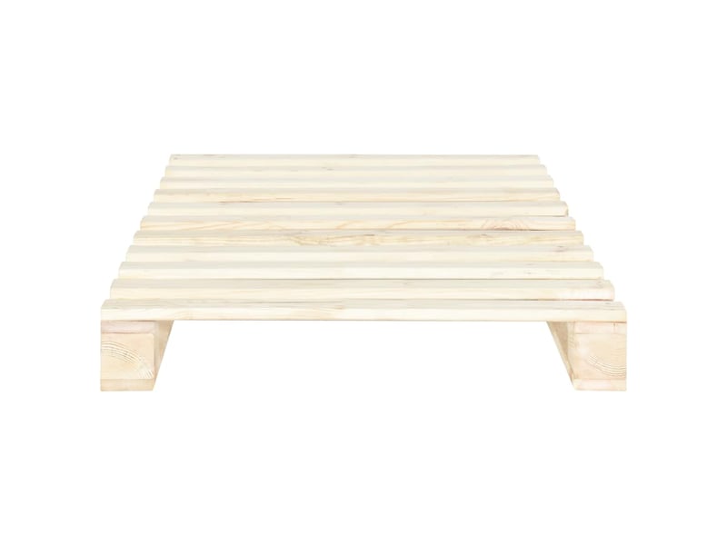  Lit simple- lit adulte -  cadre de lit de palette sans matelas bois massif pin 100x200 cm  - Conforama C