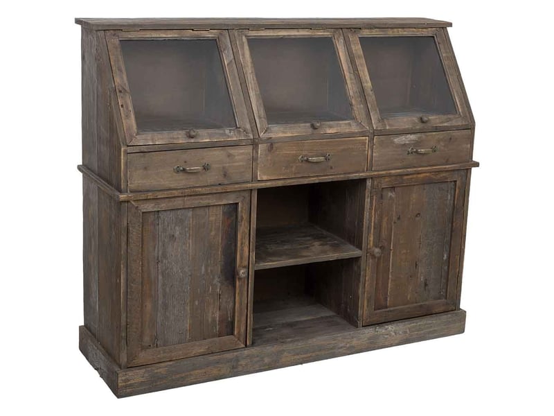  Buffet en bois brun 122x37x103 cm h  - Conforama A