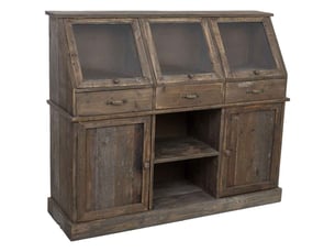 Buffet en bois brun 122x37x103 cm h