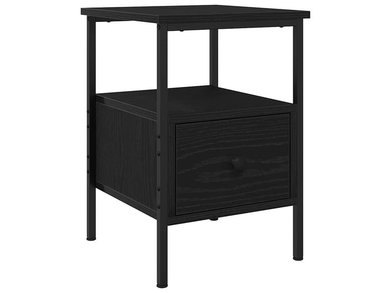  Table de chevet - cabinet de chevet - table de nuit chêne noir 34 x 36 x 50 cm bois d'ingénierie  - Conforama A