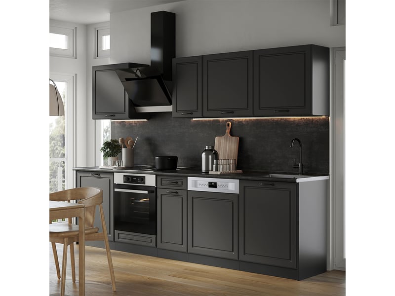  Vicco cuisine, anthracite campagneanthracite, 280cm sans plan de travail  - Conforama C