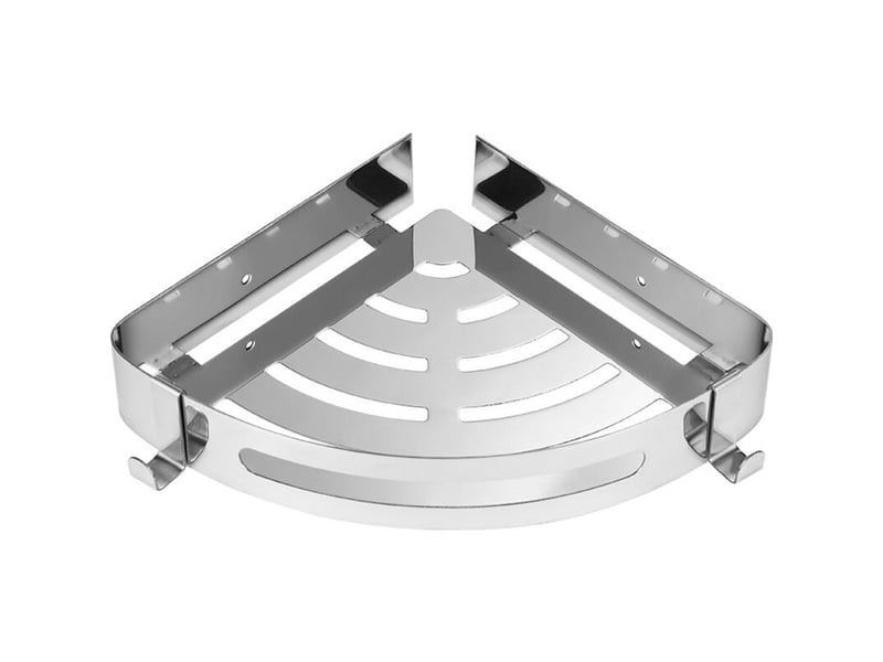  Étagère douche,rangement douche,étagère salle de bain en acier inoxydable avec 2crochets, - rwetagère et rangement de douche  - Conforama B