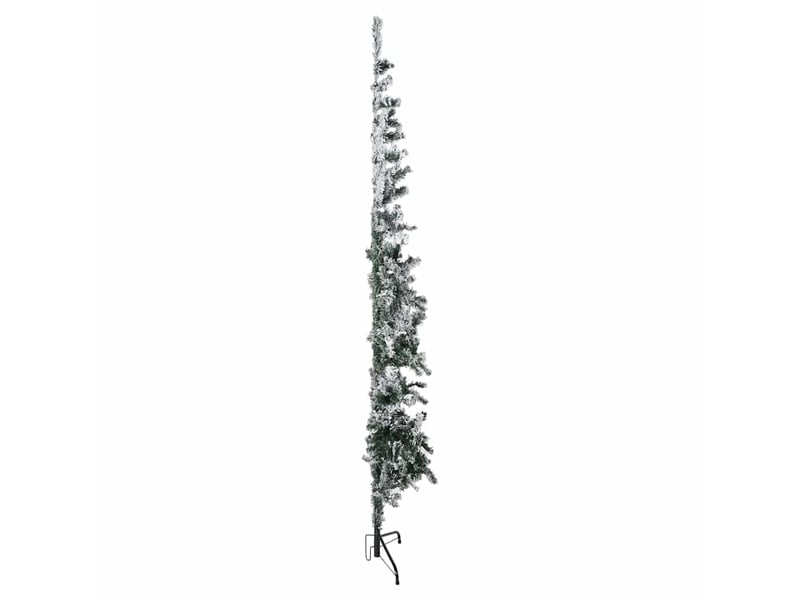  Demi sapin de noël, arbre de noël artificiel mince avec neige floquée 210 cm  - Conforama D