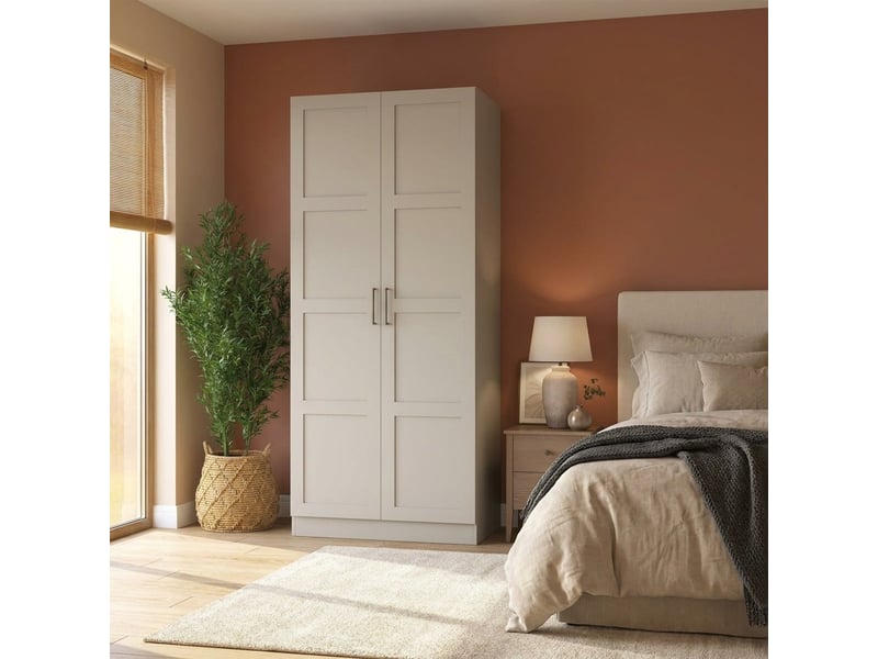  Armoire penderie 2 portes avec barre de penderie raw  - Conforama B