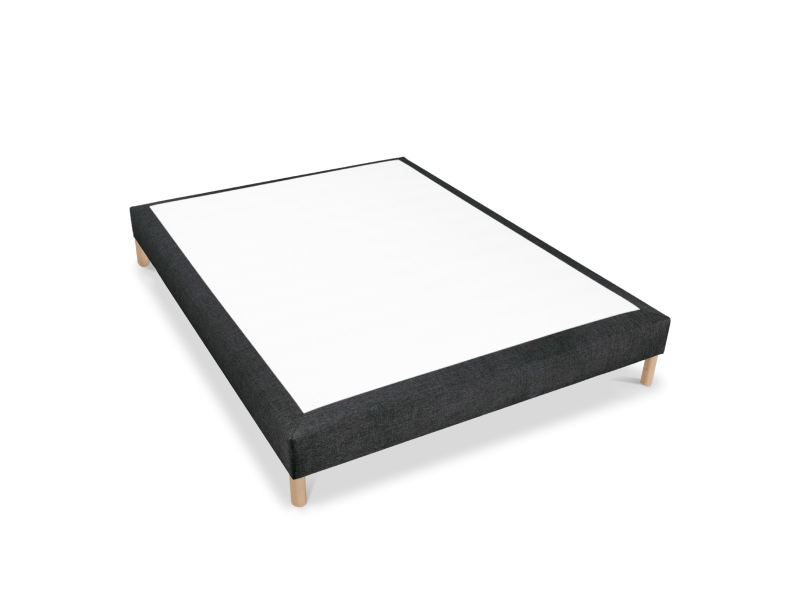 Sommier tapissier tissu sisal - noir - 140x200 3SO0205181420.C145 - Conforama B