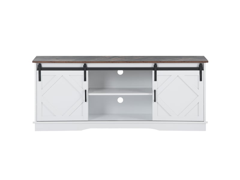  Meuble tv 150x40x60 cm 2 portes coulissantes étagères réglables moderne  - Conforama D