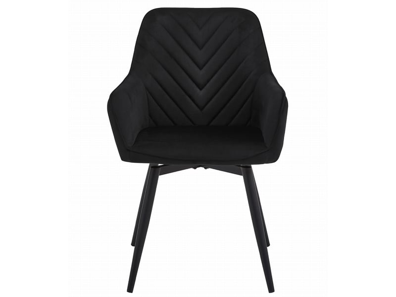 Family chaise - velours noirpieds noirs x 2  - Conforama D
