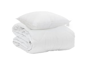 Duvet d'été simple avec oreiller 2 pièces - couette blanc microfibre