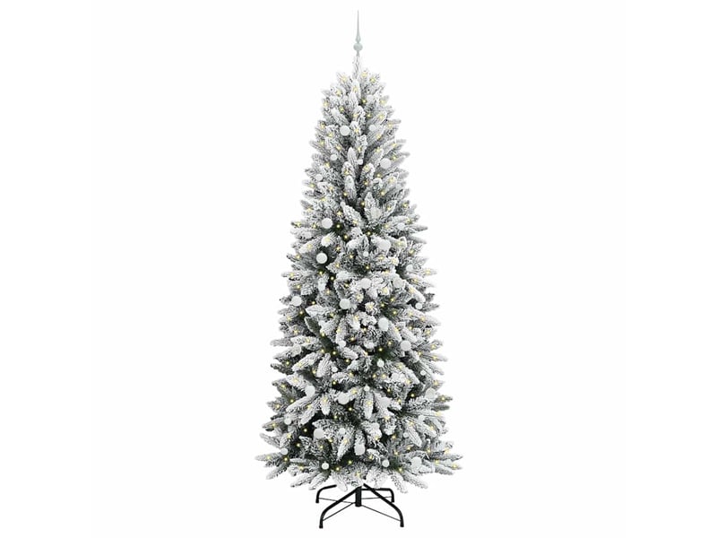  Sapin de noël artificiel, arbre de noël blanc 240 cm shl2998  - Conforama C