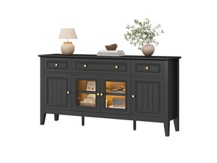 Commode 3 tiroir(s)    BGSRYAO  coloris noir largeur 160 cm