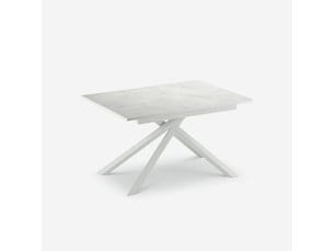 Table extensible en mélaminé structure blanche 140190x90 pluto - blanc