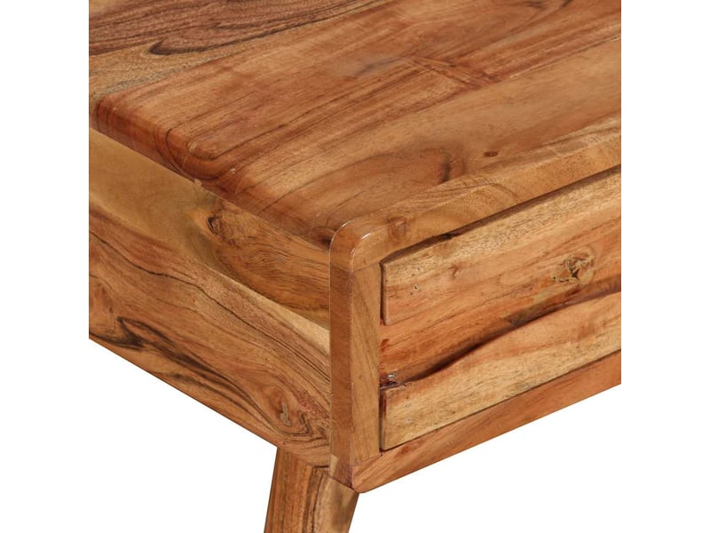  Table basse - table de salon - table à café bois massif avec tiroir sculpté 100x50x40 cm  - Conforama D
