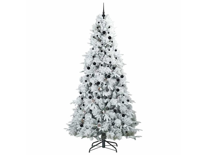  Sapin de noël - arbre de noël artificiel à branches articulées blanc 240 cm  - Conforama D