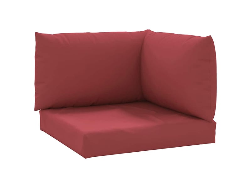 Lot de 3 coussins de palette, coussins de canapé rouge bordeaux tissu oxford cf59705  - Conforama A