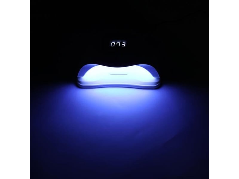 Lampe uv led pour ongles 120w double source 45 leds minuterie blancs et modes faible chaleur - Conforama D