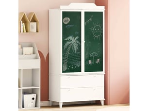 Armoire de rangement créatif pour enfants roros blanc 90x45x180 cm