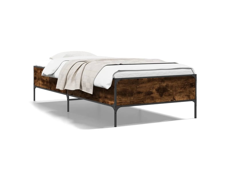  Lit simple- lit adulte -  cadre de lit sans matelas chêne fumé 100x200 cm  - Conforama A