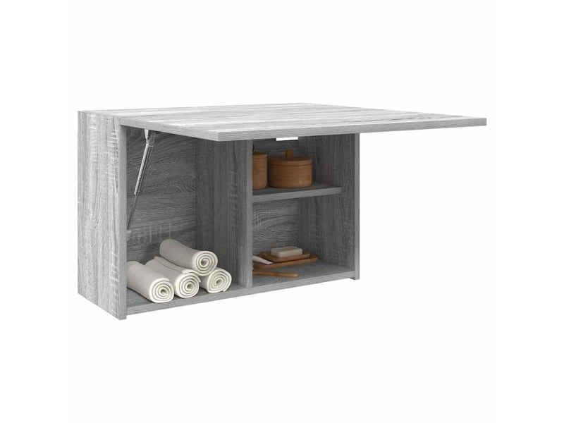  Armoire murale de bain, meuble de rangement sonoma gris 60x25x40cm bois d'ingénierie  - Conforama D