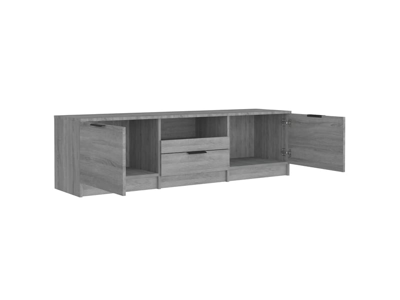  Meuble tv - banc tv - meuble de rangement sonoma gris 140x35x40 cm bois d'ingénierie  - Conforama E