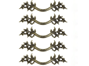 Poignées de porte vintage pour armoire, style rétro, pour décorer les tiroirs, les commodes, les armoires, les meubles, etc. (bronze)