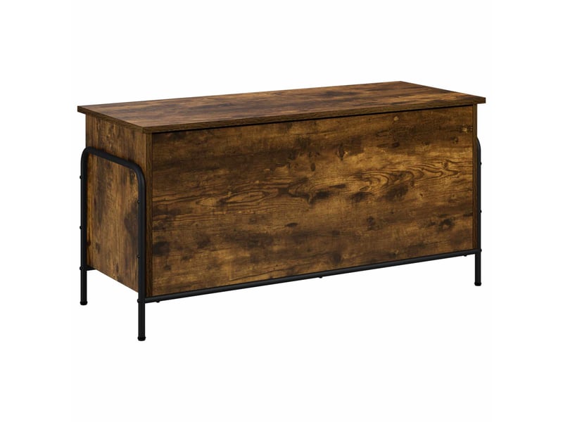  Boîte de rangement, coffre de rangement chêne fumé 80x40x49,5 cm shl42280  - Conforama E