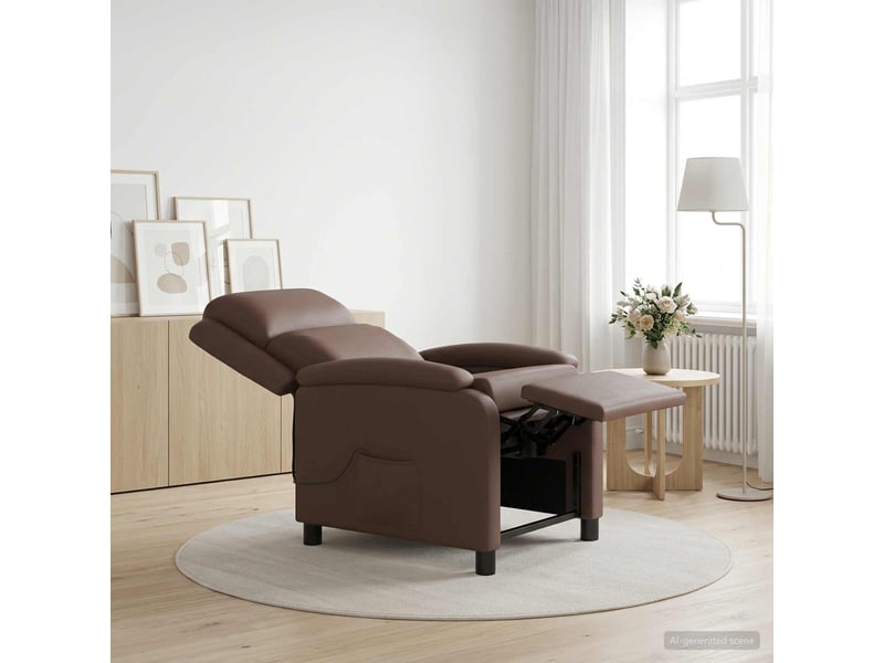  Vidaxl fauteuil de massage inclinable marron simili cuir  - Conforama B