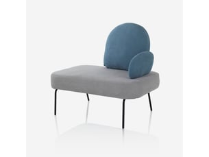 Canapé d'angle rembourré avec dossier et accoudoirs en tissu kiki - turquoise