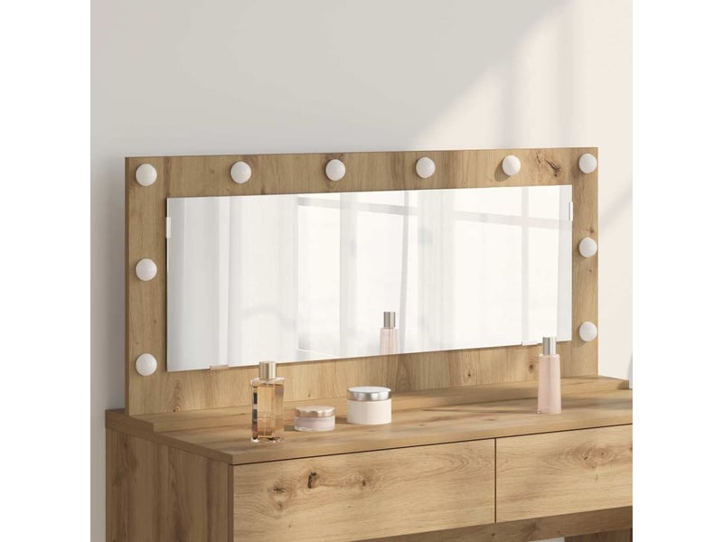 Miroir de vanité, miroir de coiffeuse chêne artisanal 100 x 45 x 18 cm rectangulaire cf62749 - Conforama B