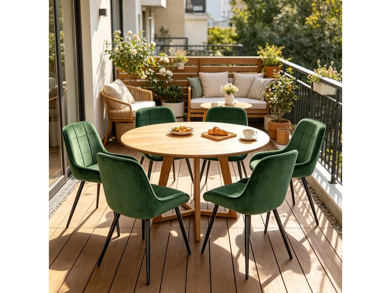  Chaises élégance lot de 4, cuisine, salon, bureau, assise haute rembourrée et design moderne  - Conforama E