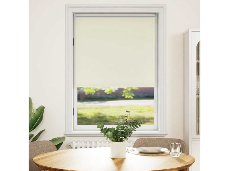 Store enrouleur occultant, store à rouleau 84,4 x 175 cm, largeur du tissu 80 cm, blanc cassé cf45471 - Conforama B