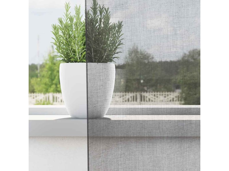  Lot de 2 rideaux en voile, voilages à œillets gris foncé cf44272  - Conforama C
