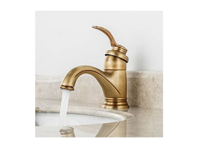  Mitigeur de lavabo robinet de salle de bain antique rétro robinet de lavabo robinet de salle de bain en laiton brossé nostalgie pour salle de bain  - Conforama B