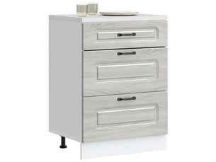 Meuble de rangement, armoire de cuisine kalmar sonoma gris bois d'ingénierie shl8493