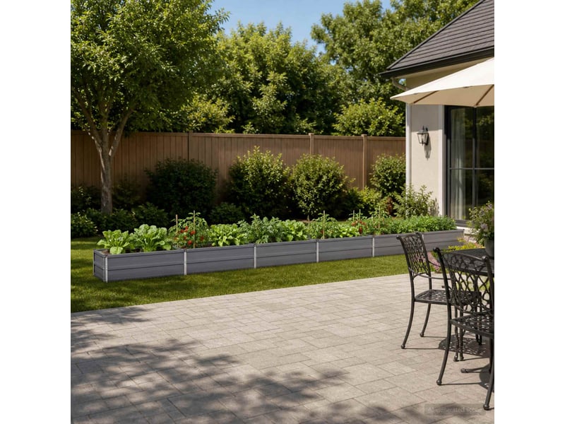  Jardinière - jardin surélevé gris 480 x 40 x 24 cm acier laminé à froid  - Conforama B