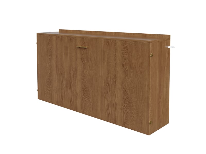  Lit escamotable 140x200 cm, lit d'appoint, cadre extensible sur roulettes, lin et métal  - Conforama B