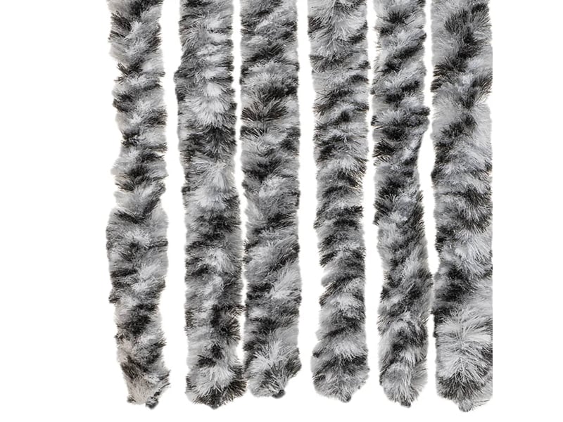  Rideau anti-mouches, moustiquaire gris et noir et blanc 90x220 cm chenille cf43558  - Conforama E