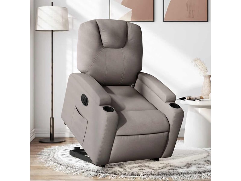 Fauteuil inclinable électrique, fauteuil relax salon taupe tissu shl60858 - Conforama B