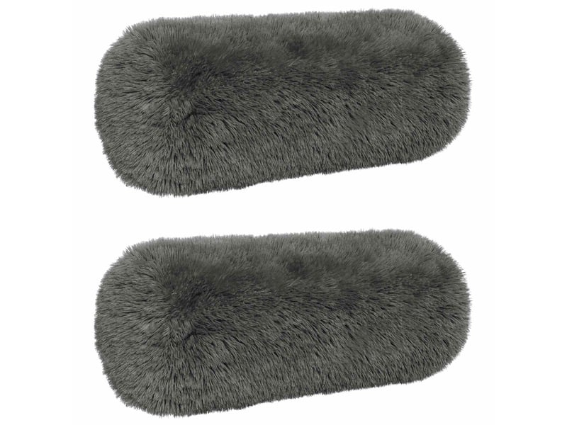  Lot de 2 coussins avec oreiller, coussins décoratifs heerlen vert clair fleece pv cf50606  - Conforama A
