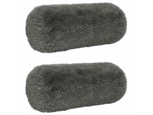 Lot de 2 coussins avec oreiller, coussins décoratifs heerlen vert clair fleece pv cf50606