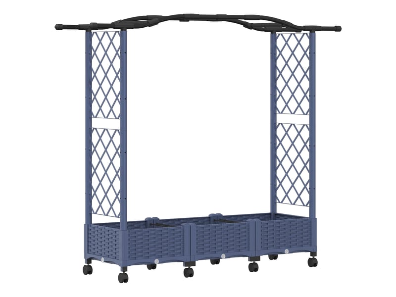  Jardinière - lit élevé avec treillis et toit gris 169 x 40 x 129 cm pp  - Conforama A