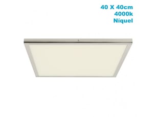 Panneau led en saillie fabrilamp tivoli 36 w 3060 lm 4000 k nickel 2,5 x 40 x 40 cm