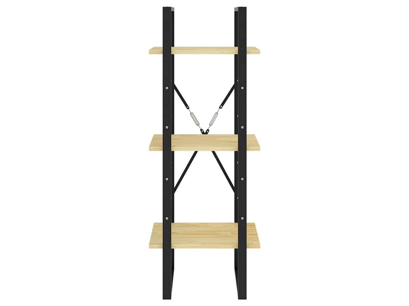  Bibliothèque à 3 niveaux, armoire à livres 40x30x105 cm bois de pin massif  - Conforama E